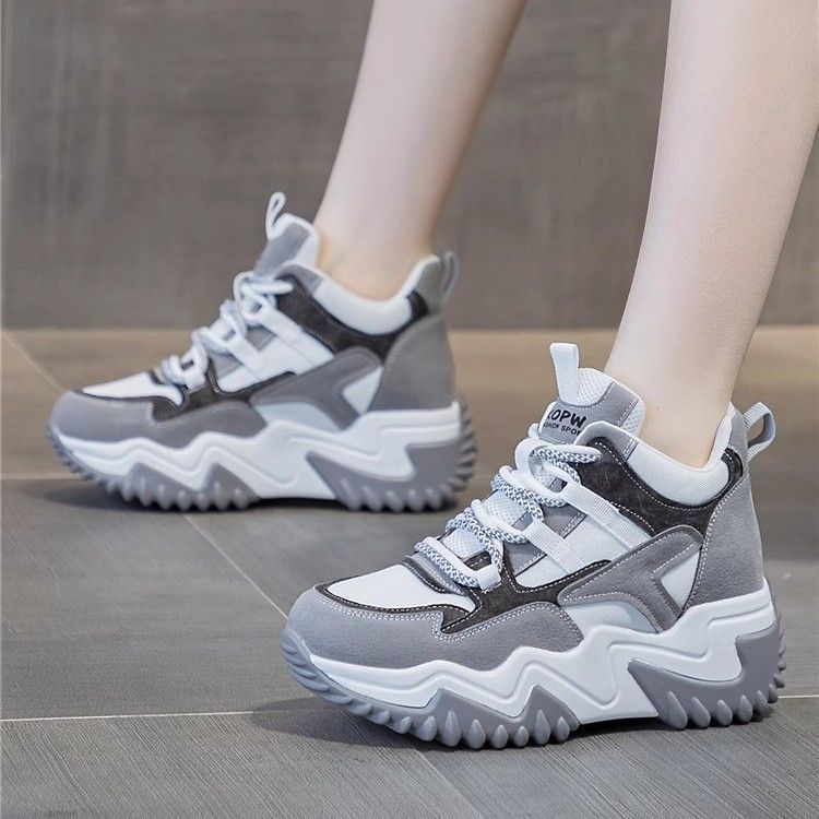 Damen Sneaker Chunky Bequem Atmungsaktiv Laufschuhe