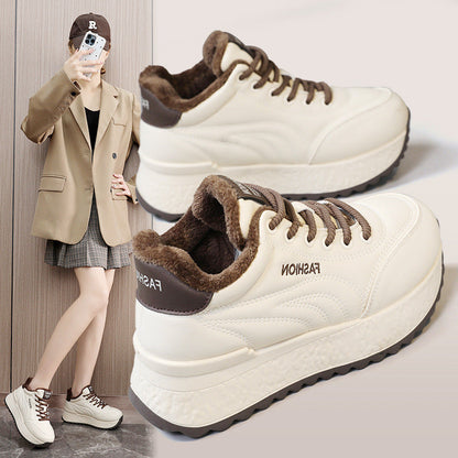 Damen Sneaker Plateau Sportlich Rutschfest mit Weichem Innenfutter - BerlinGlamour