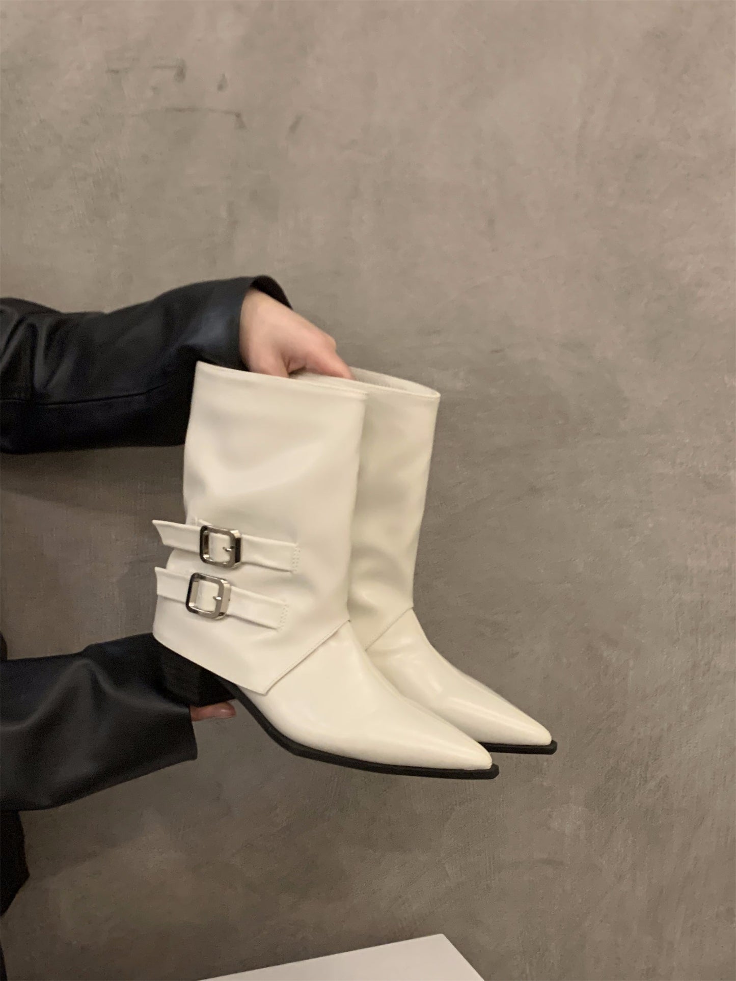 Damenstiefeletten Elegantes Design Spitzer Absatz