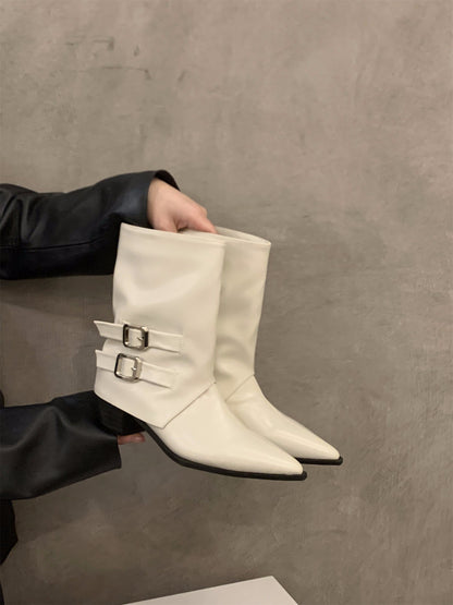 Damenstiefeletten Elegantes Design Spitzer Absatz
