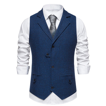 Herren Weste Elegant Hahnentritt Muster Modern