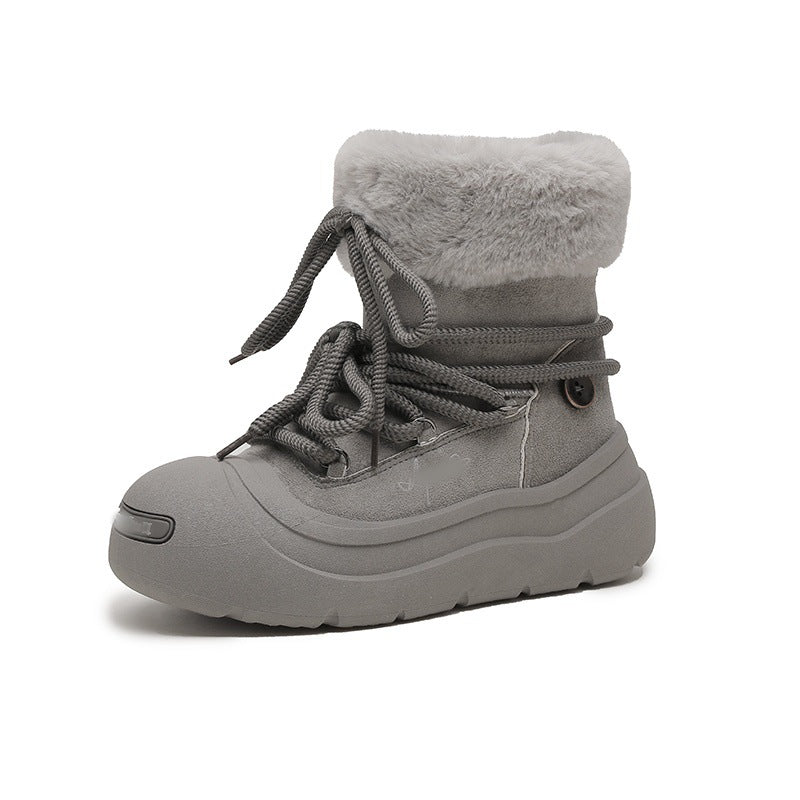 Damen Winterstiefel Flauschig Warme Schnee Stiefel
