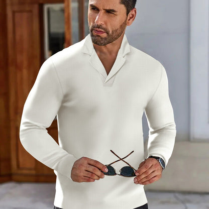 Herren Pullover Moderner Kragen Schick Schwarz