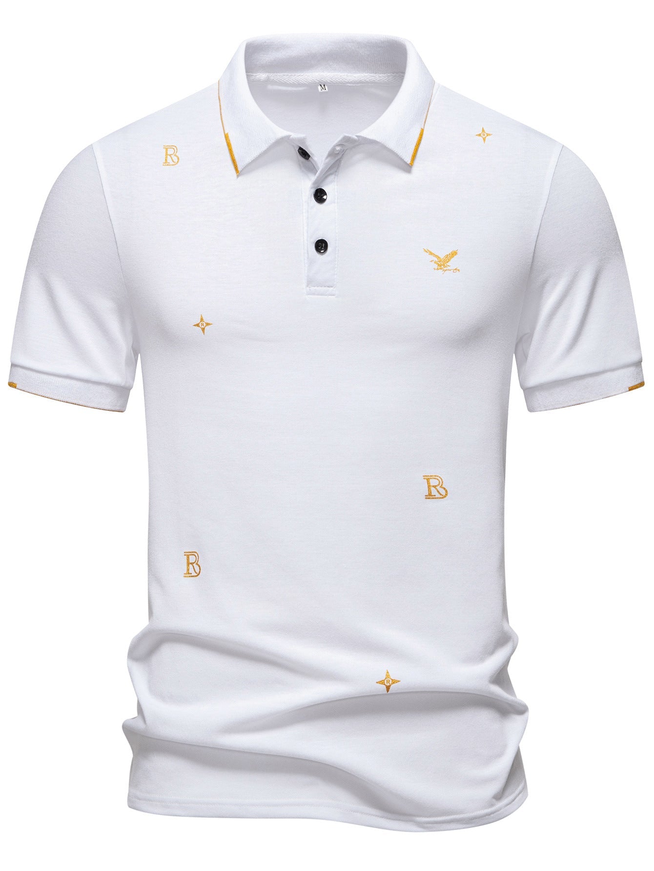Herren Polohemd Modern Stickdesign Hochwertig