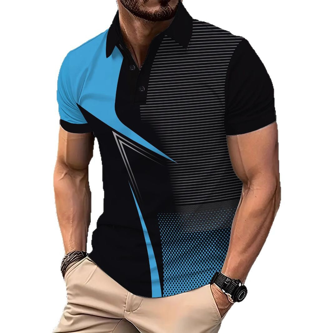 Herren Poloshirt Sportlich Grafik Berlin Style
