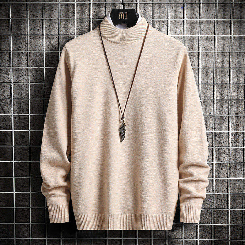 Herren Rollkragenpullover Weich Strick Qualität Modern