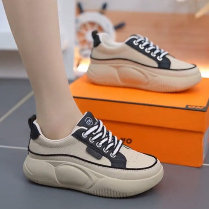 Damen Sneaker Sportlich Dicksohlige Bequem