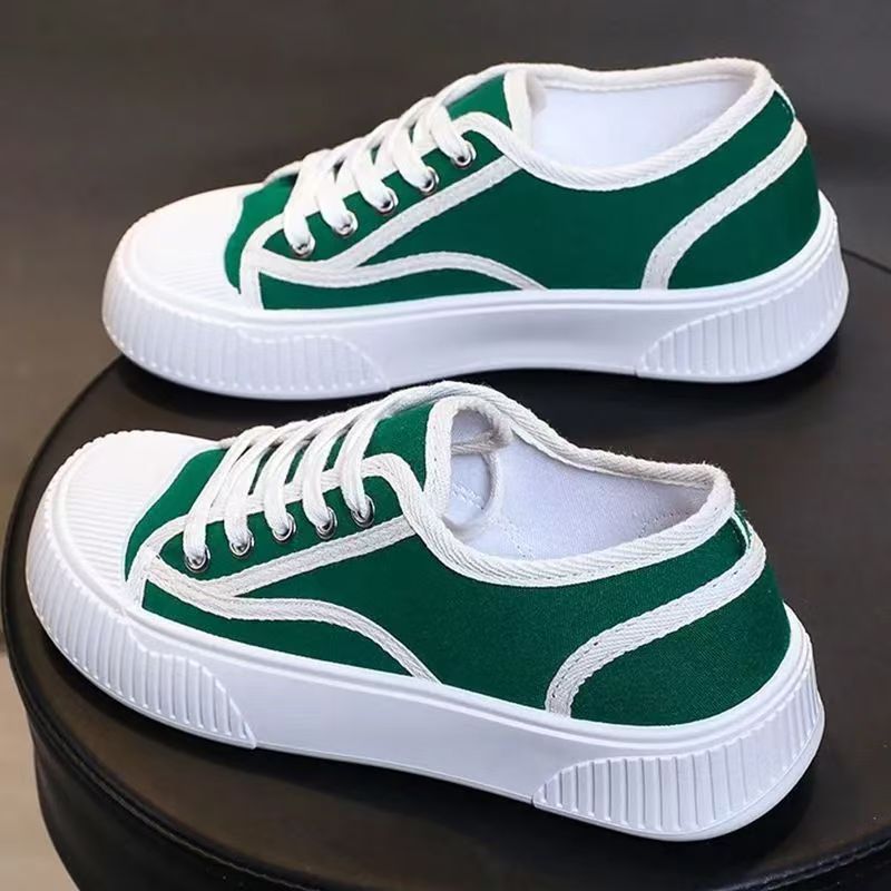 Damen Sneaker Lässig Stoffschuhe Kontrast Design