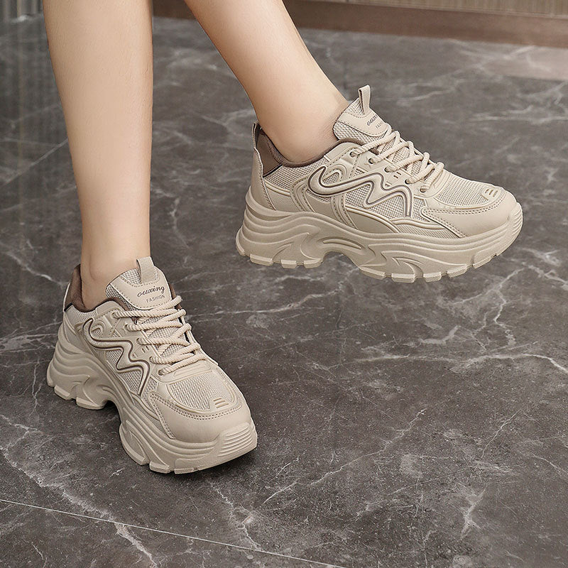 Damen Sneaker Chunky atmungsaktiv Komfort Laufschuhe