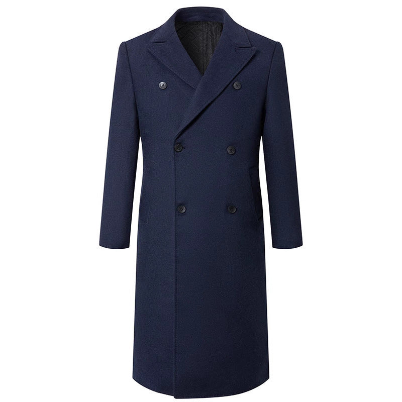 Herren Wollmantel Elegant Schwer Winter