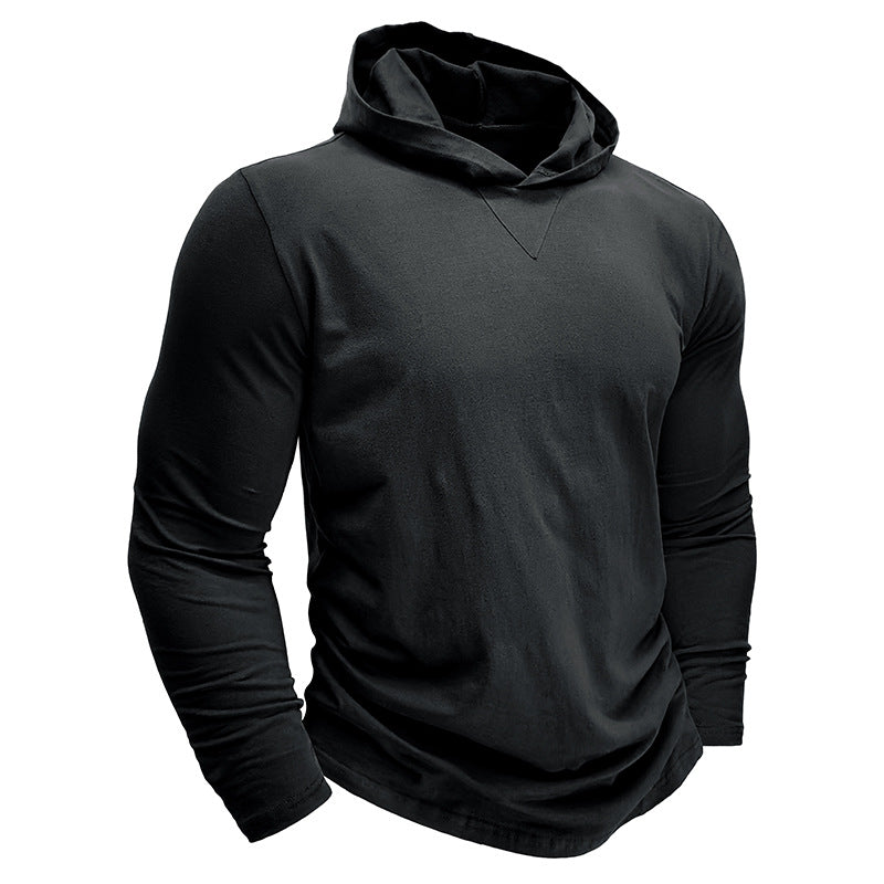 Herren Langarmshirt mit Kapuze Bequem Warm