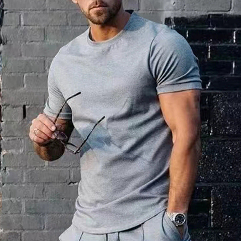 Herren T-Shirt Rundhals atmungsaktiv Baumwolle Weich - BerlinGlamour