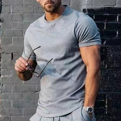Herren T-Shirt Rundhals atmungsaktiv Baumwolle Weich - BerlinGlamour