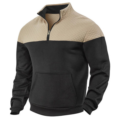 Herren Stepppullover Stehkragen ReißverschlussModern