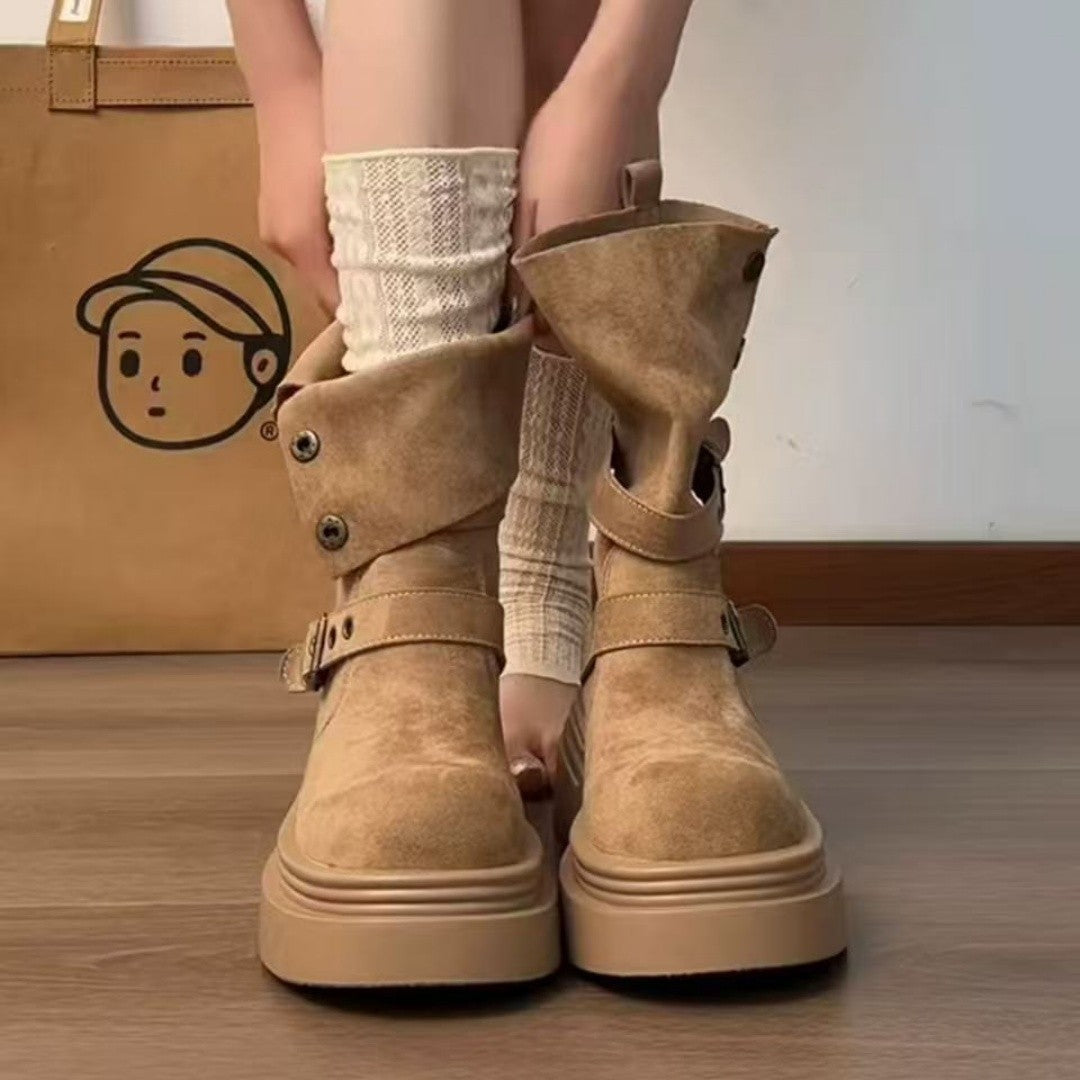 Damen Stiefel Schnürung Hochzeit Stiefel Winter Mode