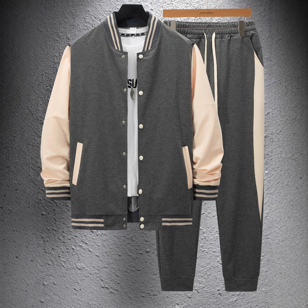 Herren Freizeitanzug Set Sportlich Modern mit Kontrast