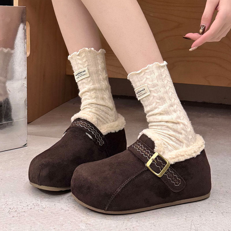 Damen Clogs Fleece gefüttert Warme Hausschuhe