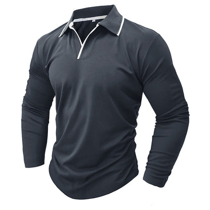 Herren Langarmshirt Funktionsshirt Reißverschluss Sportlich