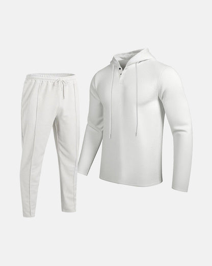 Für den Online-Shop Herren Sportliches Zweiteiler Set benötigen wir einen Titel, der die Kunden anspricht und zum Kauf anregt. Ein möglicher Titel könnte sein: Aktivitätsport