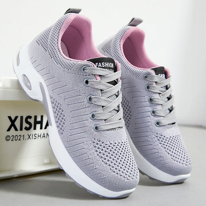 Damen Sneaker Atmungsaktiv Elastisch Komfortschuhe Sport