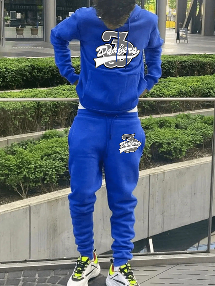 Herren Sport Set Hoodie Jogginghose mit Coolen Prints