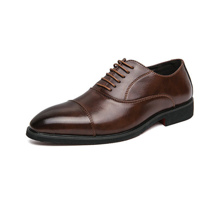 Damen Schnürschuhe Elegantes Leder Schwarz