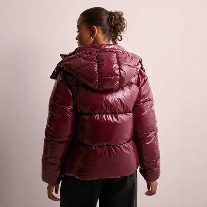 Damen Pufferjacke Warm Isoliert Kapuze Winter
