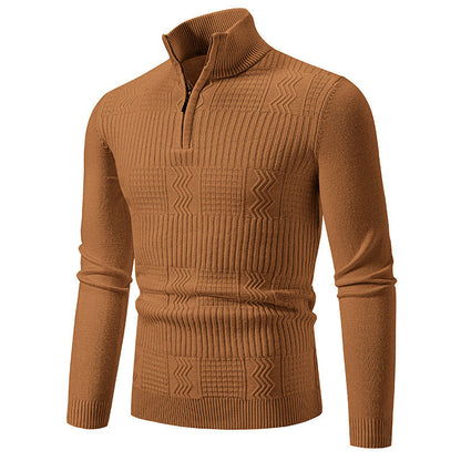 Hochzeitliche Strickpullover mit hohem Kragen und Reißverschluss BerlinGlamour