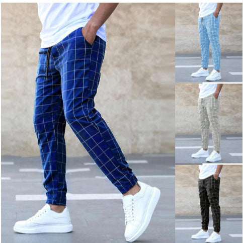 Herren Karohose Lässig Bequem Stadtstyle