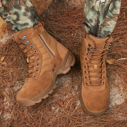 Herren Stiefel Rutschfest Atmungsaktiv Outdoor Schwarz