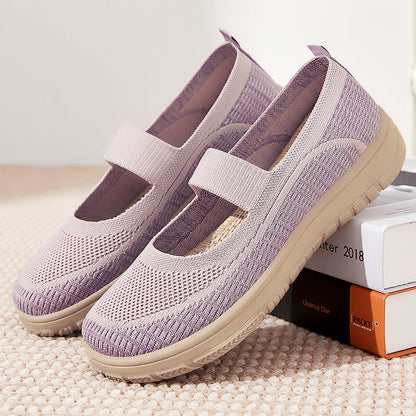 Damen Sneaker Bequem Atmungsaktiv mit Elastik