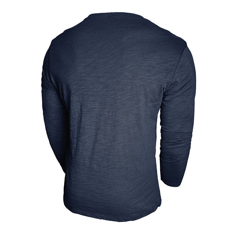 Herren Langarmshirt Knopfverschluss Modern Berlin_Style