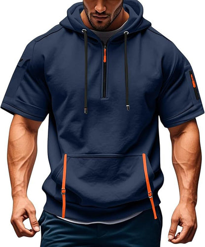 Herren Hoodie Freizeitjacke Mit Reißverschlusstaschen Modern