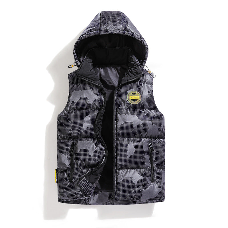 Herren Steppweste Warm Verstellbare Kapuze Urban Style - BerlinGlamour