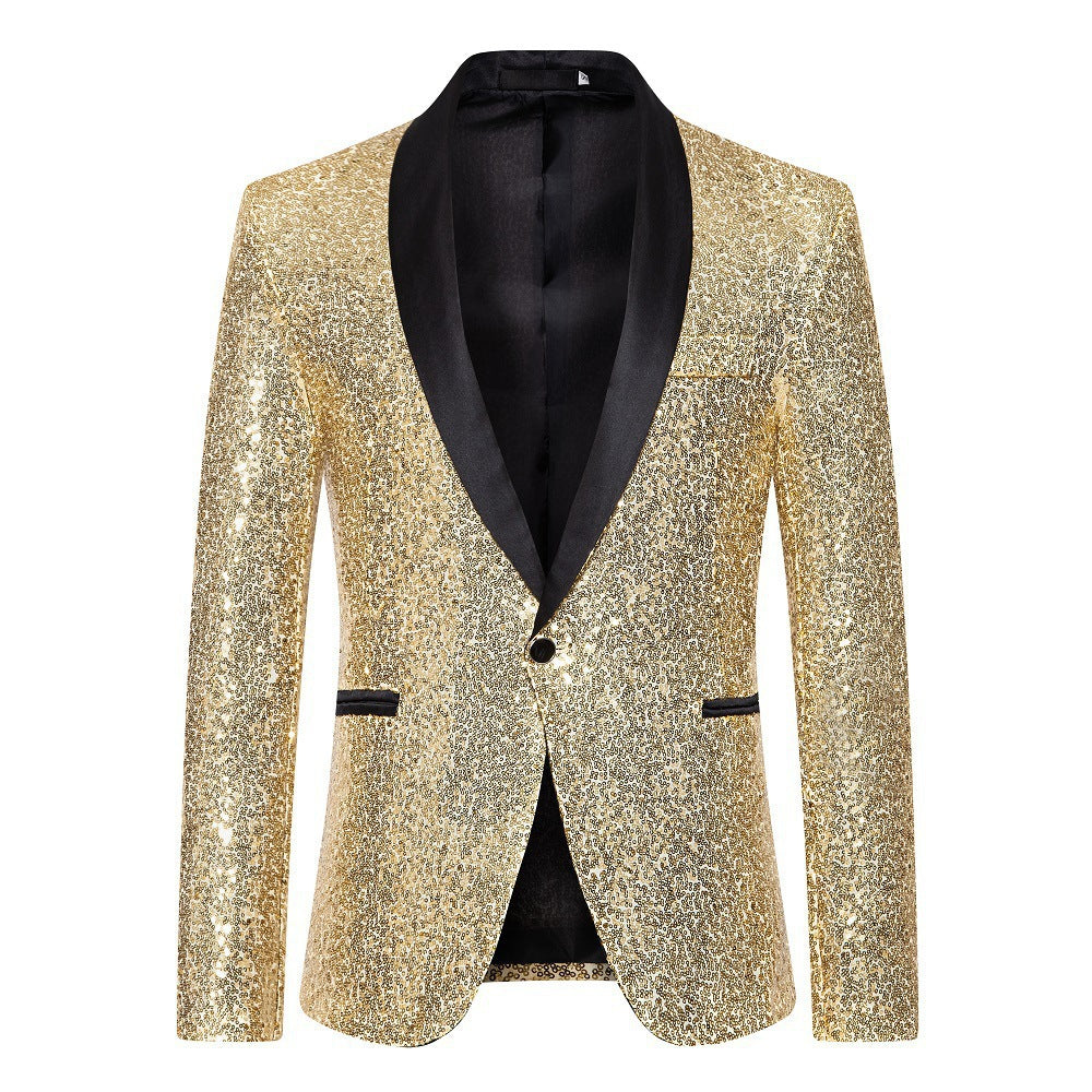 Glitzerndes Herren Sakko Pailletten Anzug Jackett