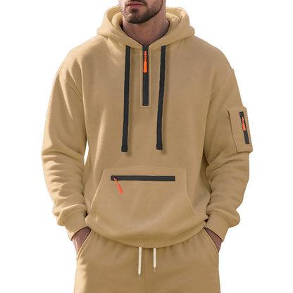 Herren Hoodie Sportlich mit Reißverschluss Funktionsjacke