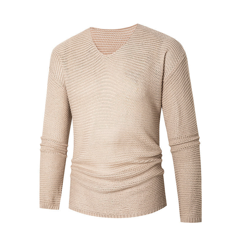 Herren Pullover V-Ausschnitt atmungsaktiver Baumwolle Elegant
