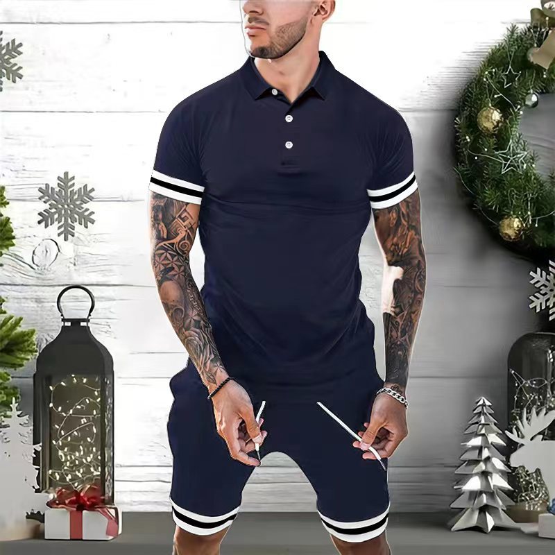 Herren Sportset Atmungsaktiv Kontrastbündchen Freizeit - BerlinGlamour