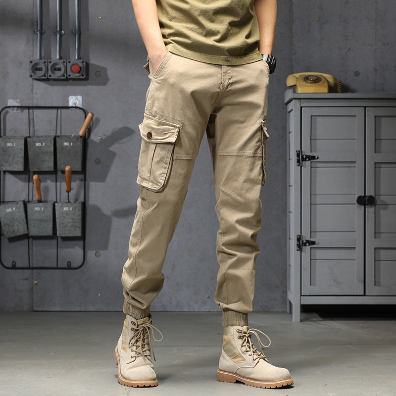 Herren Cargo-Hose Elastisch Reißverschluss Taschen Bequem - BerlinGlamour