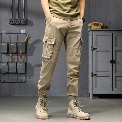 Herren Cargo-Hose Elastisch Reißverschluss Taschen Bequem - BerlinGlamour