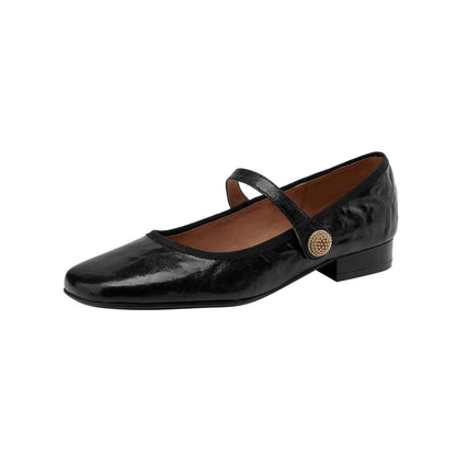 Damen Ballerinas Elegantes Leder Schuh Modell