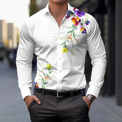 Herren Hemd Langarm Elegant Flora Berlin Style - BerlinGlamour