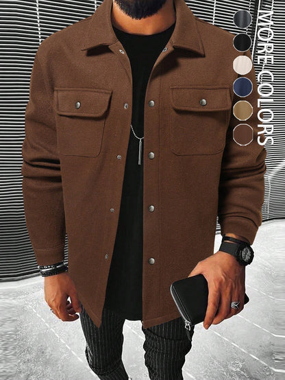 Herren Jacke Modern Stilvoll Outerwear Schwarz