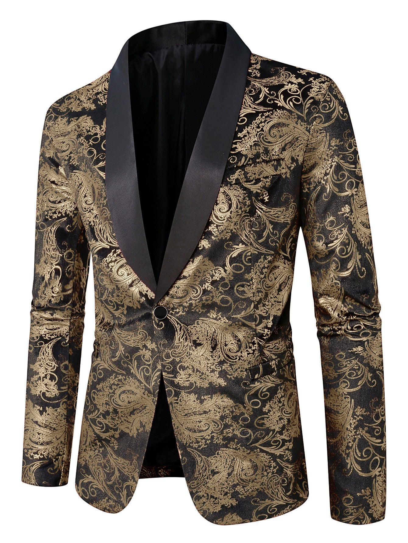 Herren Blazer Elegant Pailletten Muster Modern