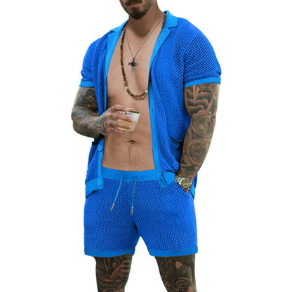 Herren Sportoutfit Sommer Leicht Netzhemd Berlin Style