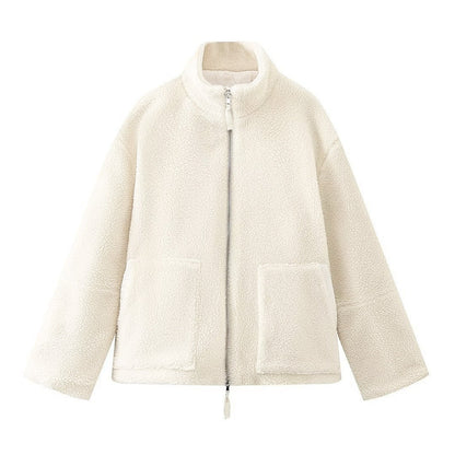 Große Fleecejacke Damen Oversized Warm