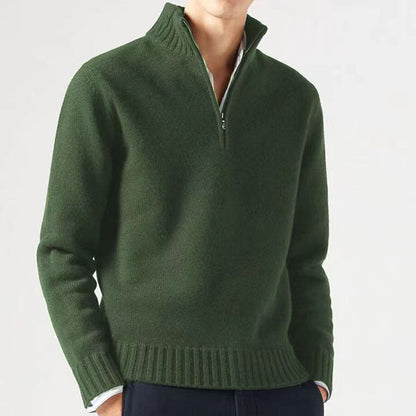 Herren Pullover Modern Hochkragen Reißverschluss