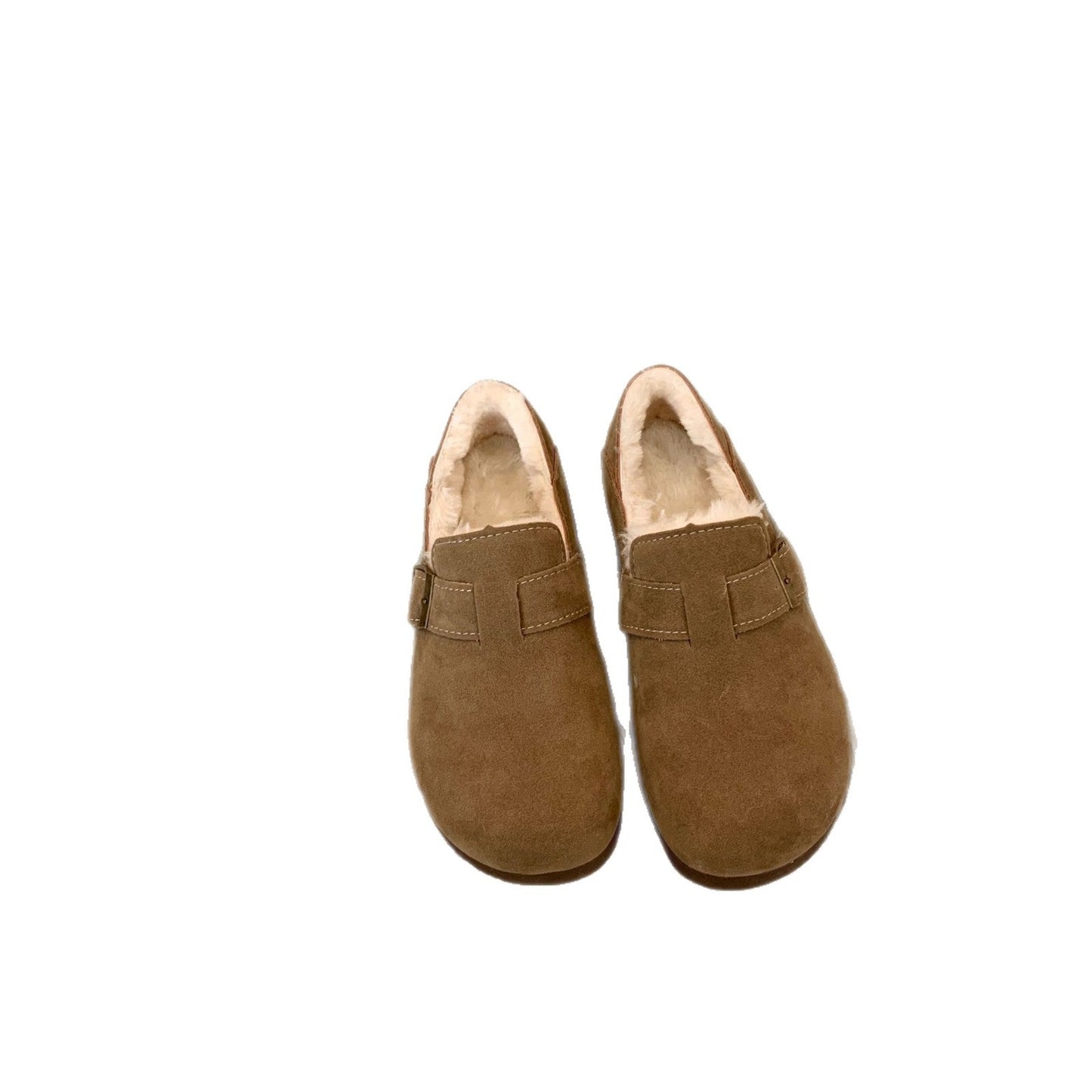 Damen Clogs Weich Velours Bequem Schnalle Modisch