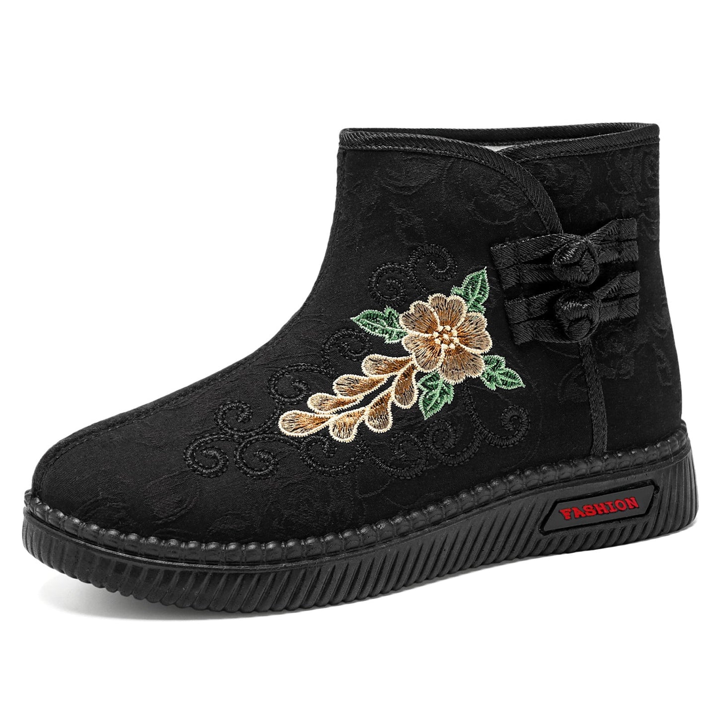 Damen Stiefeletten Elegante Bestickung Komfortschuhe Heidi Mode