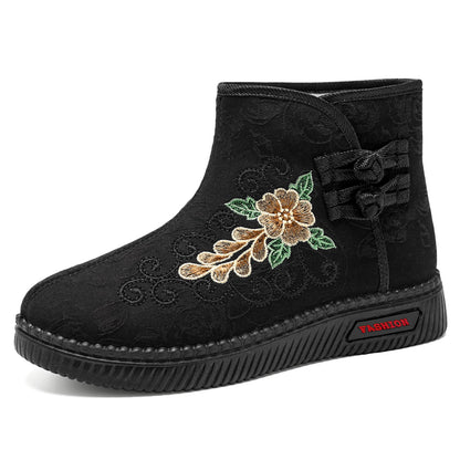Damen Stiefeletten Elegante Bestickung Komfortschuhe Heidi Mode